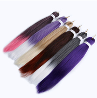 Extensions de Tresses Synthétiques Prétirées Personnalisables, Jumbo Faciles à Crocheter pour Cheveux à Tresser Synthétiques