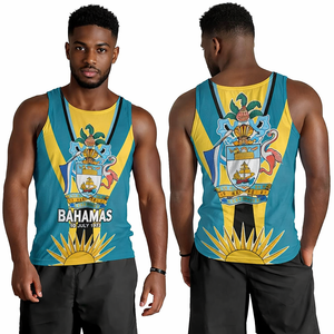 Débardeur imprimé col rond pour hommes, haute qualité, pour la plage et les sports de plein air, collection Bahamas 10 juillet Emancipation, vente en gros - Product Image 1