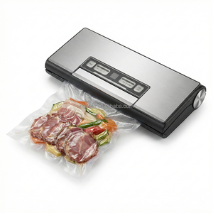 Sellador al Vacío Eléctrico Compacto de 120W y 80Kpa, de Acero Inoxidable, Automático, con Modo Seco y Húmedo, Sous Vide, Cortador Integrado y Soporte para Rollos - Product Image 1