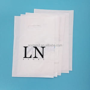 Promotional Price Luxury Die Cut Handle Plastic Strong Shopping Bag with Thank You