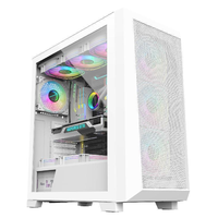 Cajas de Ordenador para Gaming al por Mayor con 4 Ventiladores ARGB, Gabinetes de PC de Escritorio Personalizadas de Cristal E-ATX, Fabricantes de Aluminio