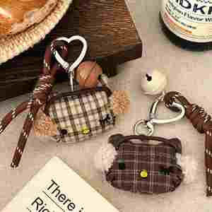 Japanese Retro Cute Soft Plush Doll Keychain Vintage-Style Pendant Durable Eco-Friendly Versatile Girls <b>Backpack</b> Fashion - Product Image 3