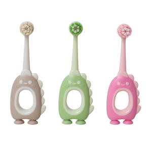 Brosse à dents pour bébé de dessin animé pour enfants de 0 à 3 ans, poils doux avec fluorure, tête de brosse à dents mignonne par le fabricant - Product Image 4