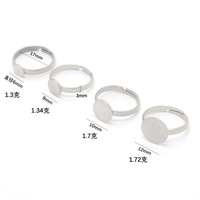 Edelstahl Verstellbare Ringrohlinge für Kinder DIY Ringbasis-Einstellungen Schmuckherstellung Zubehör