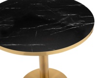 Dessus de table de restaurant Lifepursue Effet marbre noir Bord doré