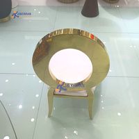 Chaise de réception de luxe en acier inoxydable doré, durable, pour événements hôteliers, design moderne, utilisation intérieure/extérieure