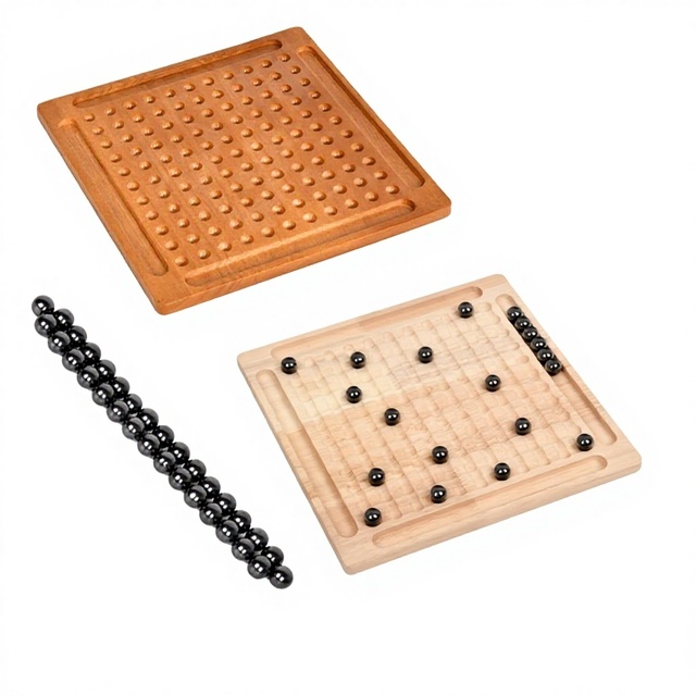 Children's Wooden Square Fun Stepping Thunder Magnetic Induction Chess Logical Thinking Exercise Parent-Child Game Magnetic Toy