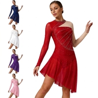 Robe de danse latine de performance, robe de patinage artistique sur mesure pour femmes, compétition