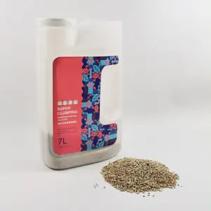 生态友好型天然豌豆壳结块气味锁天然植物豆腐混合膨润土最佳猫砂气味猫砂