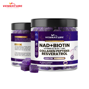 גומי פרטי עם NAD+ ביוטין, ויטמין D3, K2 וקולגן, להלבנת העור וחיזוק השיער - Product Image 1