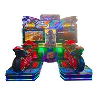 Machine de jeu de course VR multijoueur avec plateforme de mouvement, simulateur de conduite, équipement de divertissement d'arcade, moto dynamique