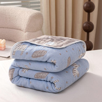 Couverture en mousseline 6 couches 100 % coton de qualité supérieure, motif ananas, ultra respirante, légère, pour l'été, utilisation en avion, toutes saisons, OEM