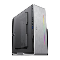 Violon couleur argent Mini ITX Csae avec cadre en Aluminium, violon argenté avec alimentation électrique 180W 80 + APFC