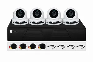 720 P 4CH Kamera Sistemi CCTV DVR Kiti Ile Dome Kameralar Kapalı Kullanım