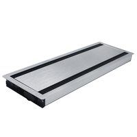 Couvre-trous de table de conférence de bureau double brosse détachable fil métallique gestion câble prise œillet manager