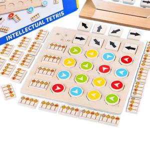 Wooden Children's Early Education Matching <b>Puzzle</b> Cognitive Color Direction Parent-Child Interactive Educational Toys - Product Image 5