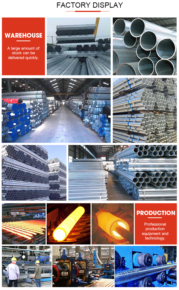 Support Custom Steel Round Pipe Industrial Pipe Hanger Scaffolding Pipe