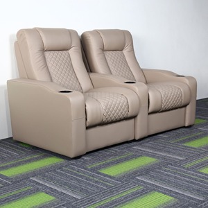 Sofá Eléctrico Reclinable C-1108 de Cuero para Cine en Casa, Asiento para Parejas - Product Image 1