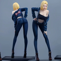 Figurine PVC Super Saiyan Android 18 Papillon Rose en Pose Debout - Décoration de Bureau Tendance Modèle en Boîte