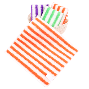 Chiffon de nettoyage en coton 100% pur super absorbant avec logo personnalisé, torchon de cuisine rayé - Product Image 4