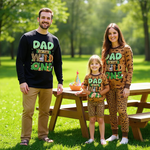 Camiseta de manga larga Dad Of The Wild One, ropa de fiesta a juego para cumpleaños y familia - Product Image 3