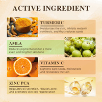 Vente en gros OEM Naturel Taches de rousseur Éclat Pigmentation de la peau Végétalien Blanchiment du visage Taches brunes du visage Élimination de l'acné Vitamine C Sérum au curcuma