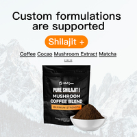Extrait de Shilajit de marque privée mélange de champignons en vrac poudre de café vente en gros café himalayen naturel Puro Shilajit