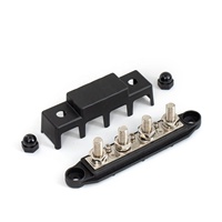 Barre omnibus 150A, bloc de distribution d'alimentation 4 voies, barre omnibus électrique en cuivre avec goujons M6 pour voiture électrique, camping-car, marine, solaire