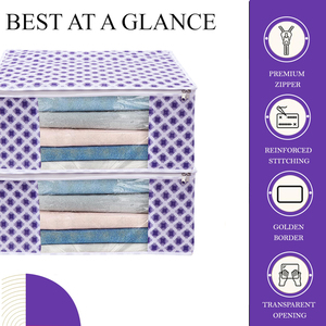 Pochette Saree fleur bleue étoile housse de travail Saree pour femmes en prix de gros sac de rangement Saree transparent de haute qualité - Product Image 3