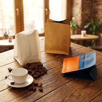 Elegantes Bolsas de Café Minimalistas con Impresión Personalizada, Base Plana, 20g