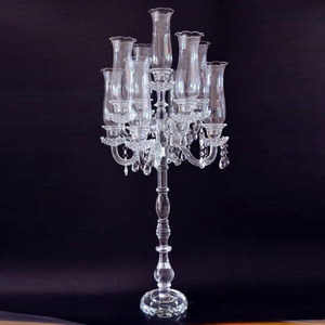 116cm Height Glass Hurricane 9 Arms Crystal Wedding <strong>Centrepiece</strong> Candelabra MH-Z0280 - Product Image 3