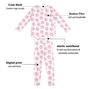 कस्टम डिजाइन नवजात शिशुओं के कपड़े सेट बांस के बाल रोम्पर के कपड़े पहने हुए नरम टॉडलर पजामा - Product Image 2