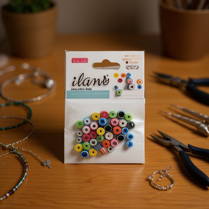 Perline a strisce ILAN Abalorio da 8 mm per la creazione di gioielli - Product Image 2