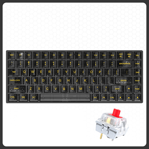 Nhà Máy Bán buôn Vàng trục 84 phím chơi game Bàn phím RGB Backlit Hotswap trong suốt Keycap chơi game cơ khí bàn phím - Product Image 3