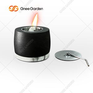 Table décorative d'extérieur en acier Corten Propane Fire Pit Chimeneas avec Smores Maker Cheminée au bioéthanol et dessus de table pour feu - Product Image 2