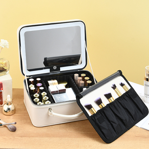 Estuche de cosmética profesional LED, estuche portátil con espejo para maquillaje de estudio - Product Image 1