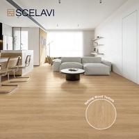 Revêtement de sol en vinyle SPC SCELAVI imperméable et durable, 4 mm/5 mm, planches moyennes, installation adhésive, surface écologique pour salle de sport, intérieur moderne