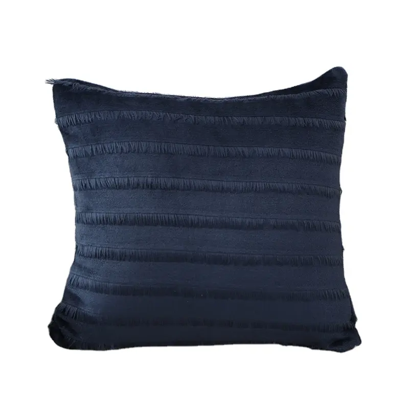 Yarn-Dyed Flannel Velvet Cushion Decorative Couch Pillow Case