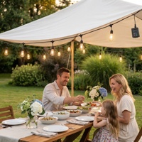 Guirlande lumineuse LED solaire étanche pour extérieur, jardin, patio, cour, camping, mariage, fête, festival, éclairage décoratif