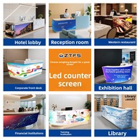 Écran LED d'affichage pour comptoir de réception, table de DJ, bar, centre commercial - Utilisation intérieure, comptoir flexible avec options hétérosexuelles