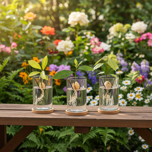 Support pour Micro-légumes en Fibre Végétale – Base Moderne et Légère pour Semis d'<span class=keywords><strong>Avocat</strong></span> en Verre – Écologique et Durable pour l'Intérieur - Product Image 4
