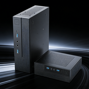 Mini PC Barebone AMD R5 3500U, boîtier pour jeux, ordinateur de contrôle industriel, mini PC 2COM AI - Product Image 1