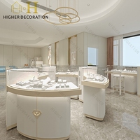 Comptoir de présentation de bijoux de luxe avec éclairage LED, vitrine en verre pour bijoux, meuble de présentation de bijoux