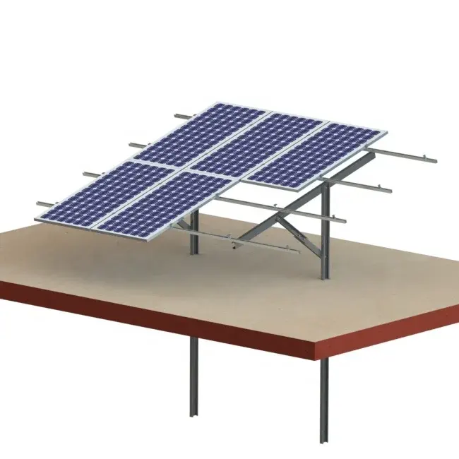 Fabrication de supports de panneaux solaires personnalisables Supports de montage Pv Installation de réseau Structure de montage solaire au sol