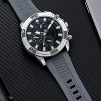 Montre Homme Multifonction en Gros, Boîtier en Alliage, Bracelet en Silicone, Idéale pour Activités de Plein Air