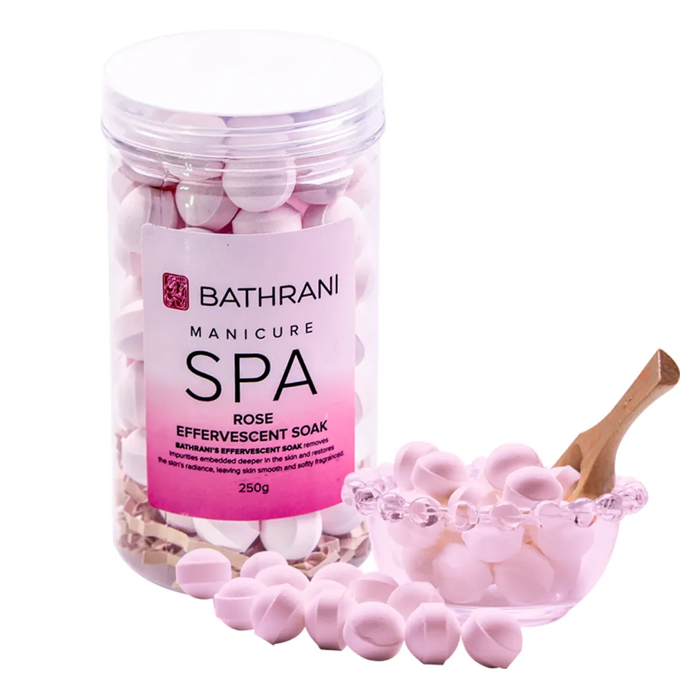 Manicure Soak Have Clean Disinfection And Soften Cuticle Rose 250g In The Manicure Bowl Use New Manicure Tools