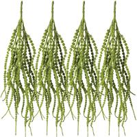 JOYWAY Fleur artificielle décorative en amarante de haute qualité, faite à la main, au toucher réel, blanche et verte, pour mariage