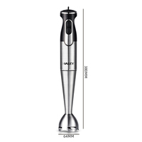 Mixeur Plongeant Électrique HALEY 600W, 2 Vitesses, Tige en Acier Inoxydable pour Smoothies, Usage Domestique, Faible Bruit