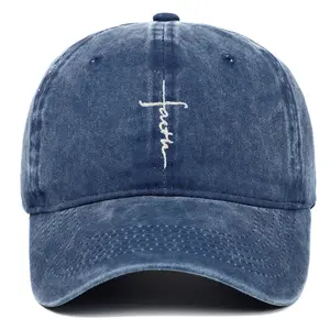 Accept OEM Custom Embroidered Logo Trucker Baseball Cap Washing Vintage Customized Sport Dad Hat For Men