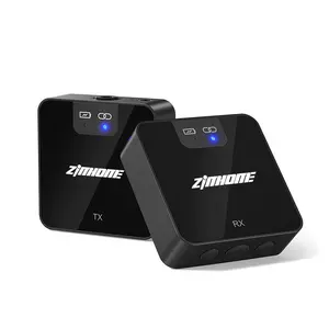 Zimhome ricaricabile Lavalier Wireless microfono condensatore Inalambrico Solapa Profesional Para Celular iPhone